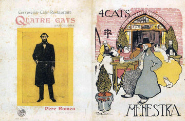Advertisement for tavern -Four cats