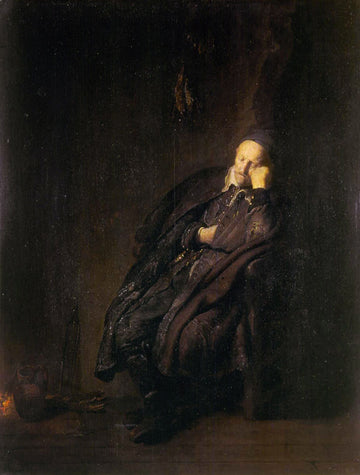 An Old Man Asleep by the Fire (perhaps typifying ‘Sloth’)