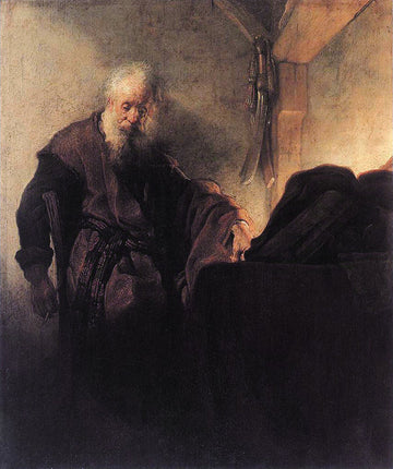 The apostle Paul at his Writing Desk