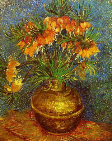 Fritillaries in a Copper Vas