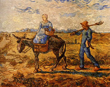 Morning: Peasant Couple Going to Work after Jean-Francois Millet 1890
