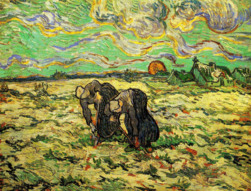 Two Peasant Women Digging in Field with Snow, 1890