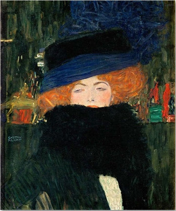 Lady with Hat and Feather Boa