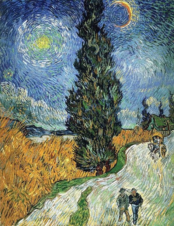 Road with Cypress and Star