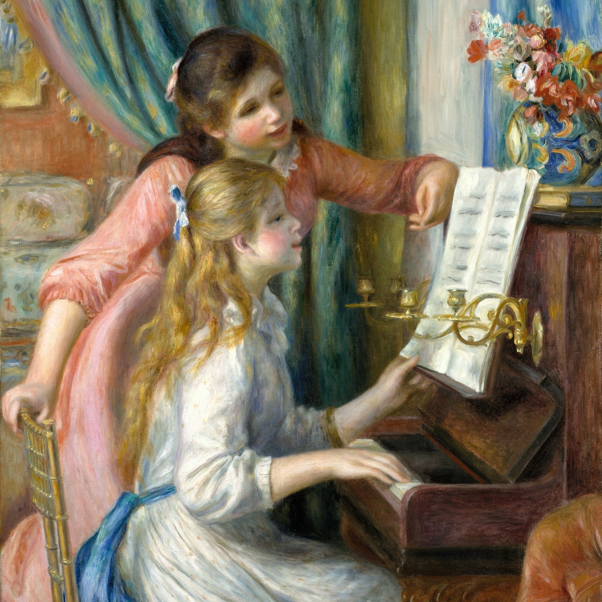 Two Young Girls at the Piano