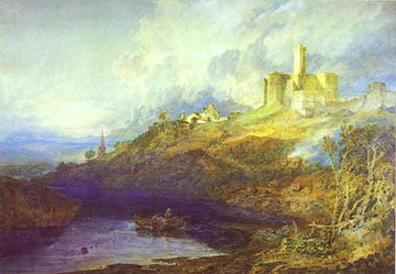 Warkworth Castle, Northumberland; Thunderstorm Approaching at Sunset