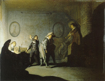 Interior with figures, called La main chaude