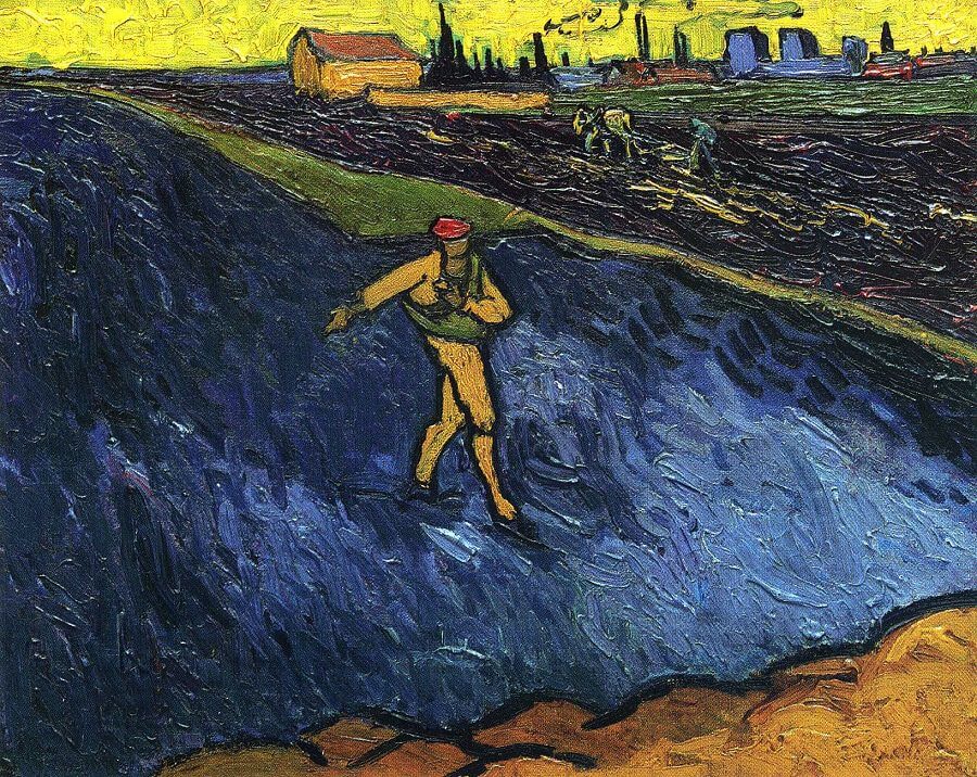 The Sower, with the Outskirts of Arles in the Background, 1888