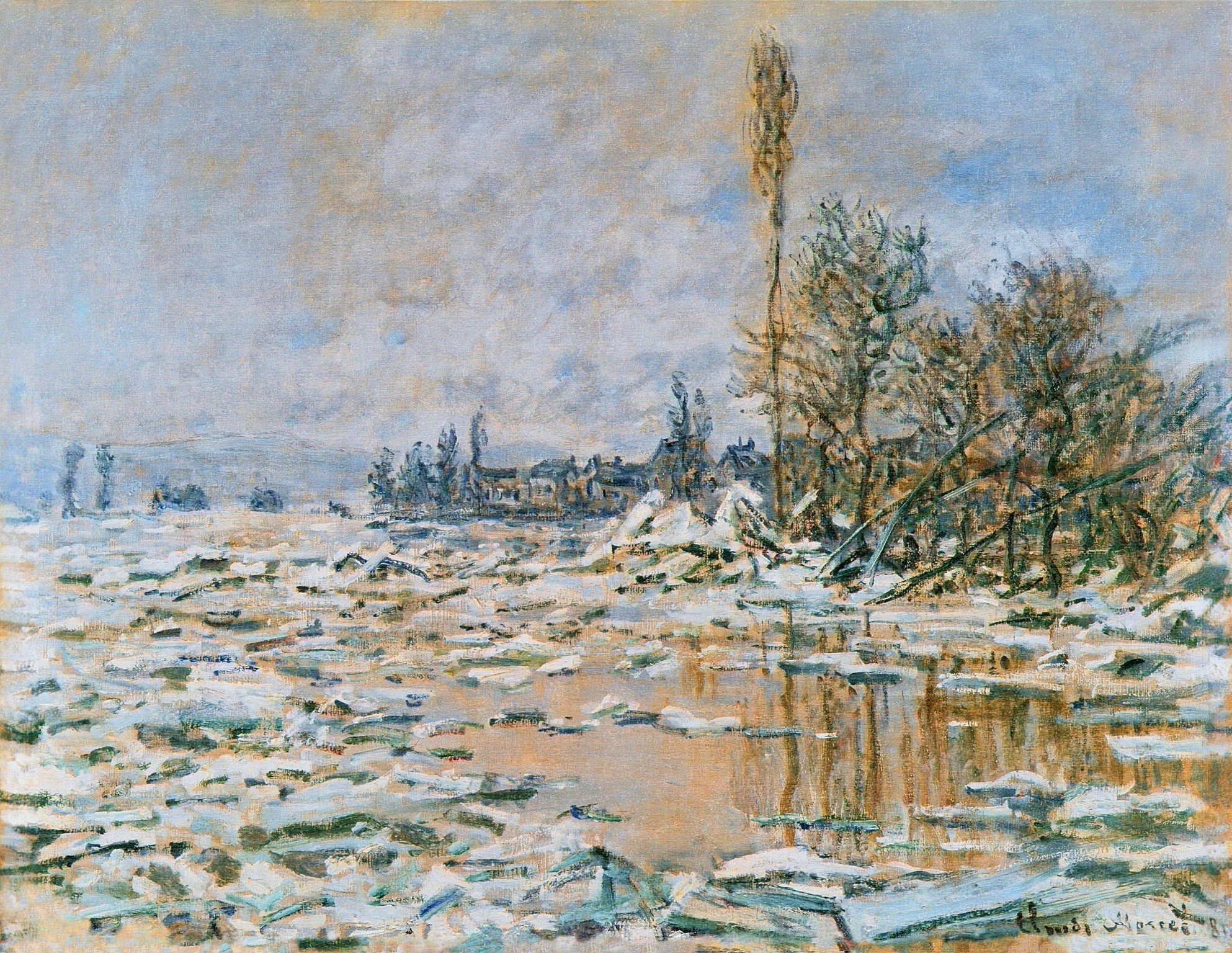 Breakup of Ice, Lavacourt, Grey Weather