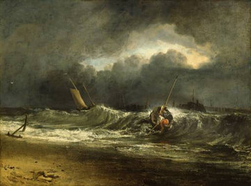Fishermen upon a Lee-Shore, in Squally Weather