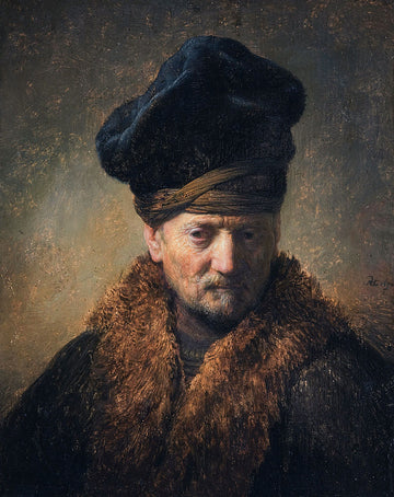 Bust of an Old Man Wearing a Fur Cap