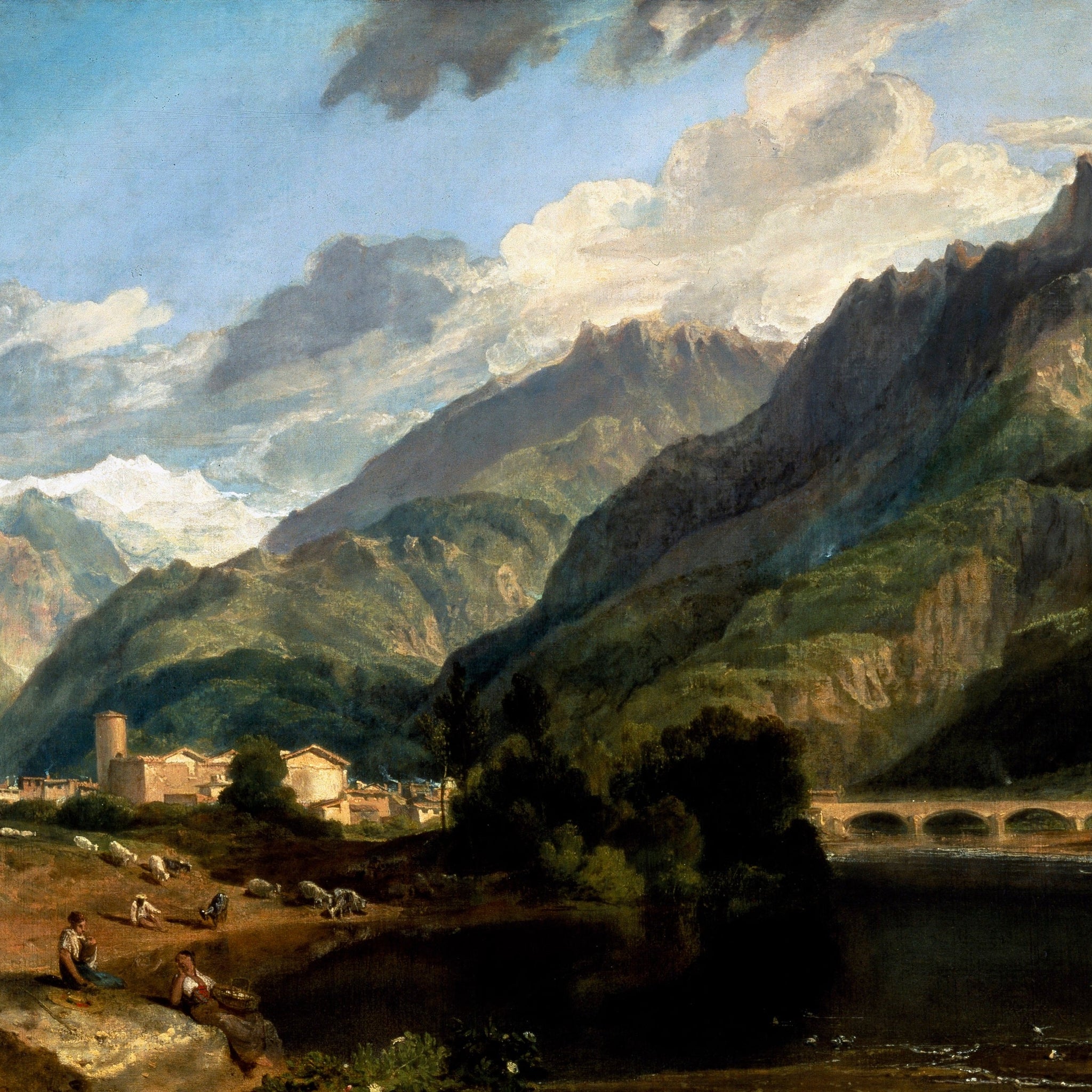 Bonneville, Savoy with Mont Blanc