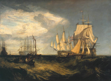 Spithead, Two Captured Danish Ships Entering Portsmouth Harbour