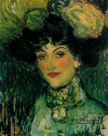 Woman with feathered hat, 1901