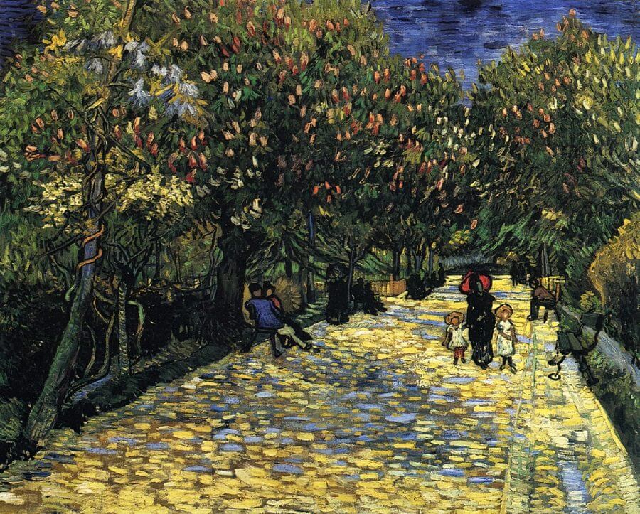 Avenue with Flowering Chestnut Trees, 1889