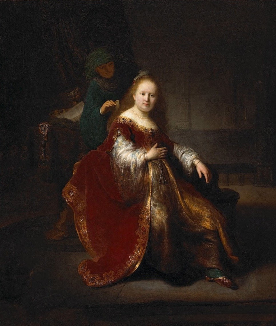 A Young Woman (Esther? Judith?) at her Toilet