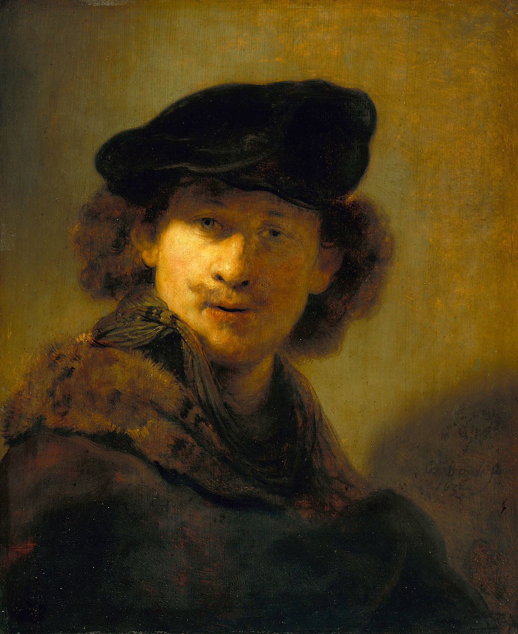 Self-portrait in a Cap and Fur-trimmed Cloak
