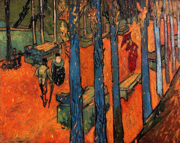 The Aliscamps at Arles, Falling Autumn Leaves 1888
