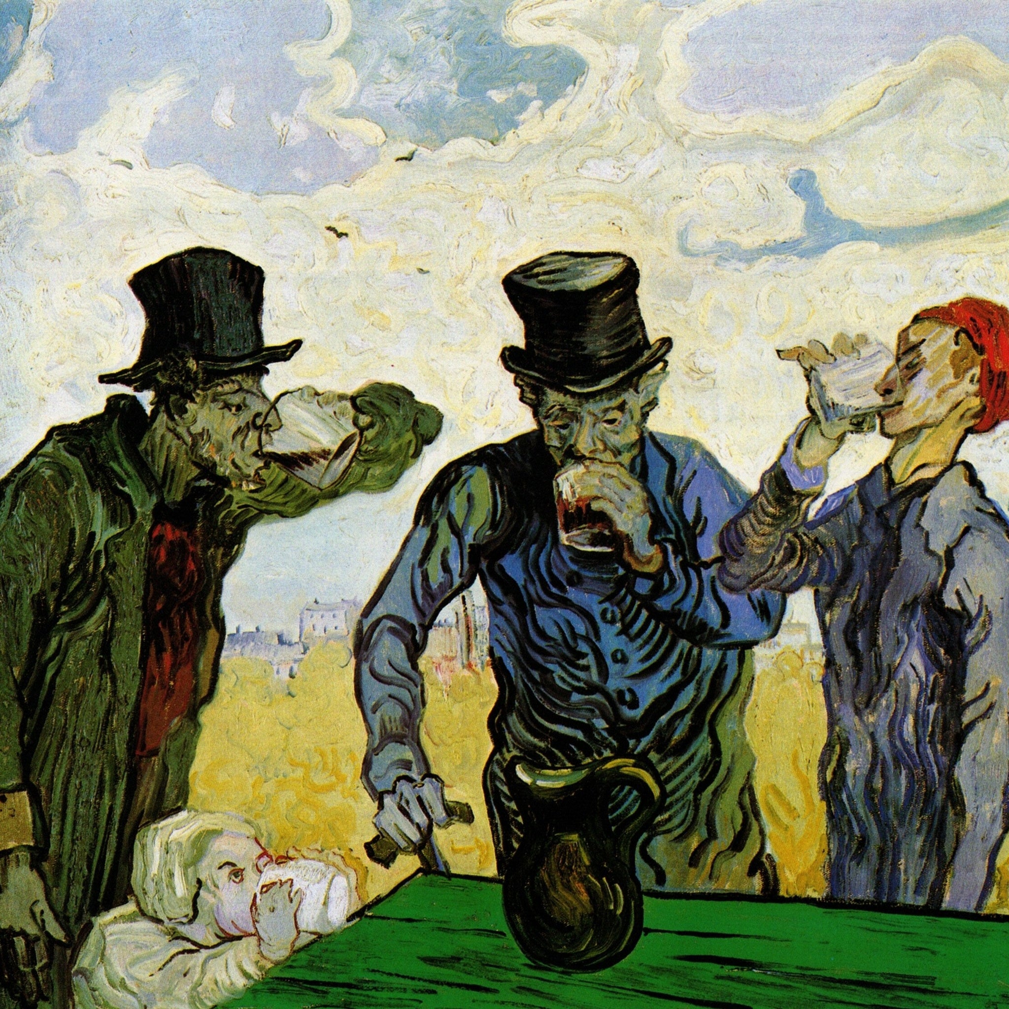 The Drinkers after Honoré Daumier 1890