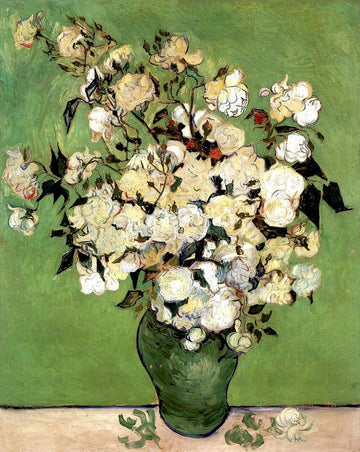 Still Life, Pink Roses in a Vase, 1890