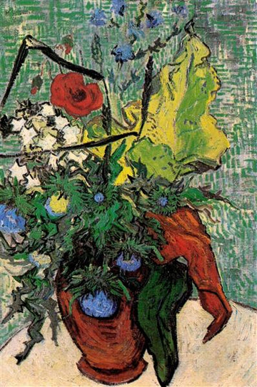 Wild Flowers and Thistles in a Vase