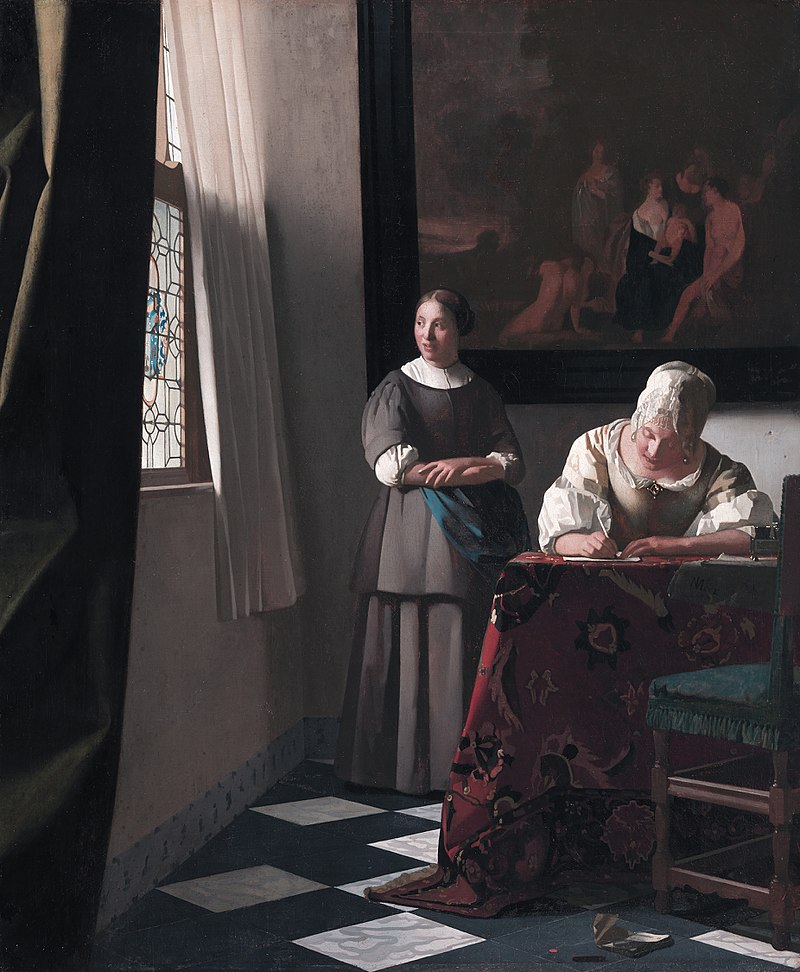 Lady Writing a Letter with her Maid