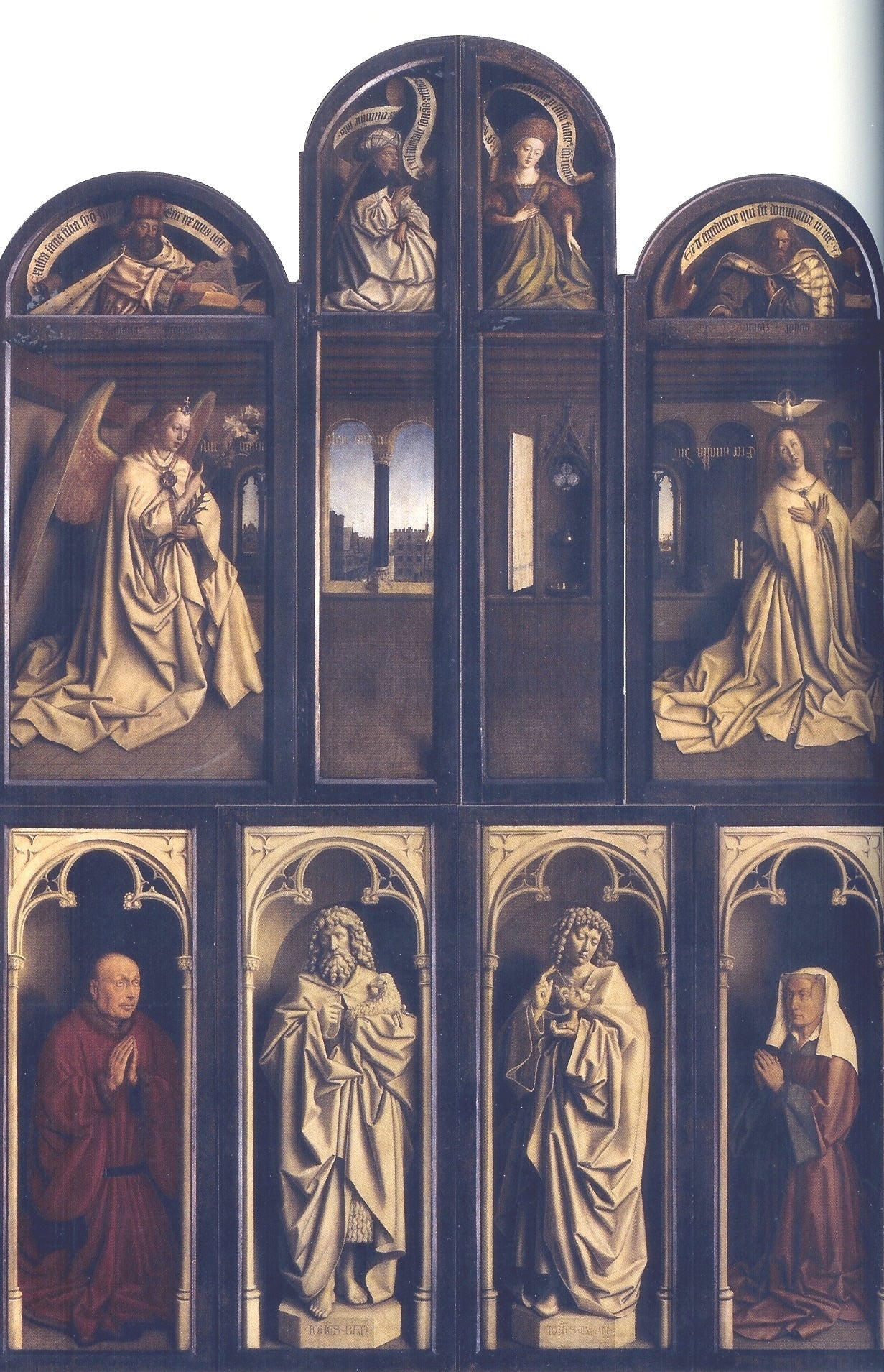 Back panel Ghent Altarpiece with interior view