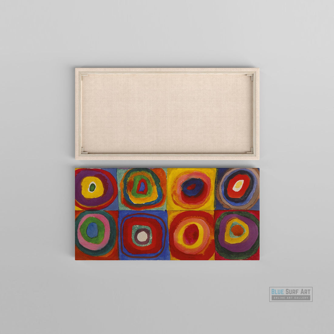 Color Study: Squares with Concentric Circles